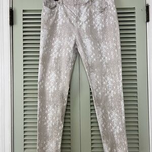 Coco + Carmen Beige and White Textured Pants